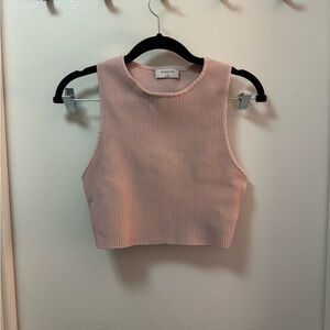 Aritzia Babaton Sculpt Knit Racer Tank | Fitted Stretch Minimalist Top